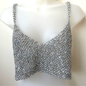FANSY Virginia Saiach beaded top silver